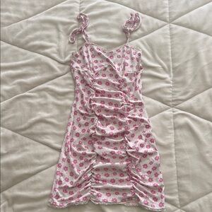 Floral Pink Sleeveless Dress
